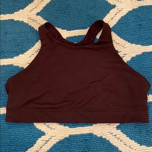 Old Navy Maroon High Neck Sports Bra